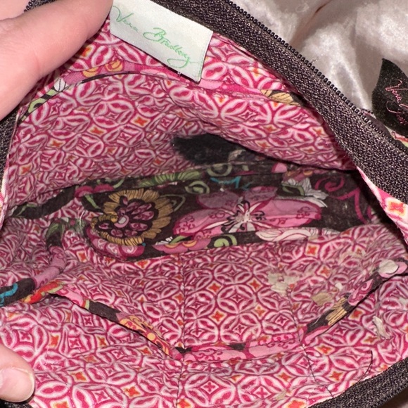 Vera Bradley Pink and Brown Floral Shoulder Bag - Picture 3 of 5